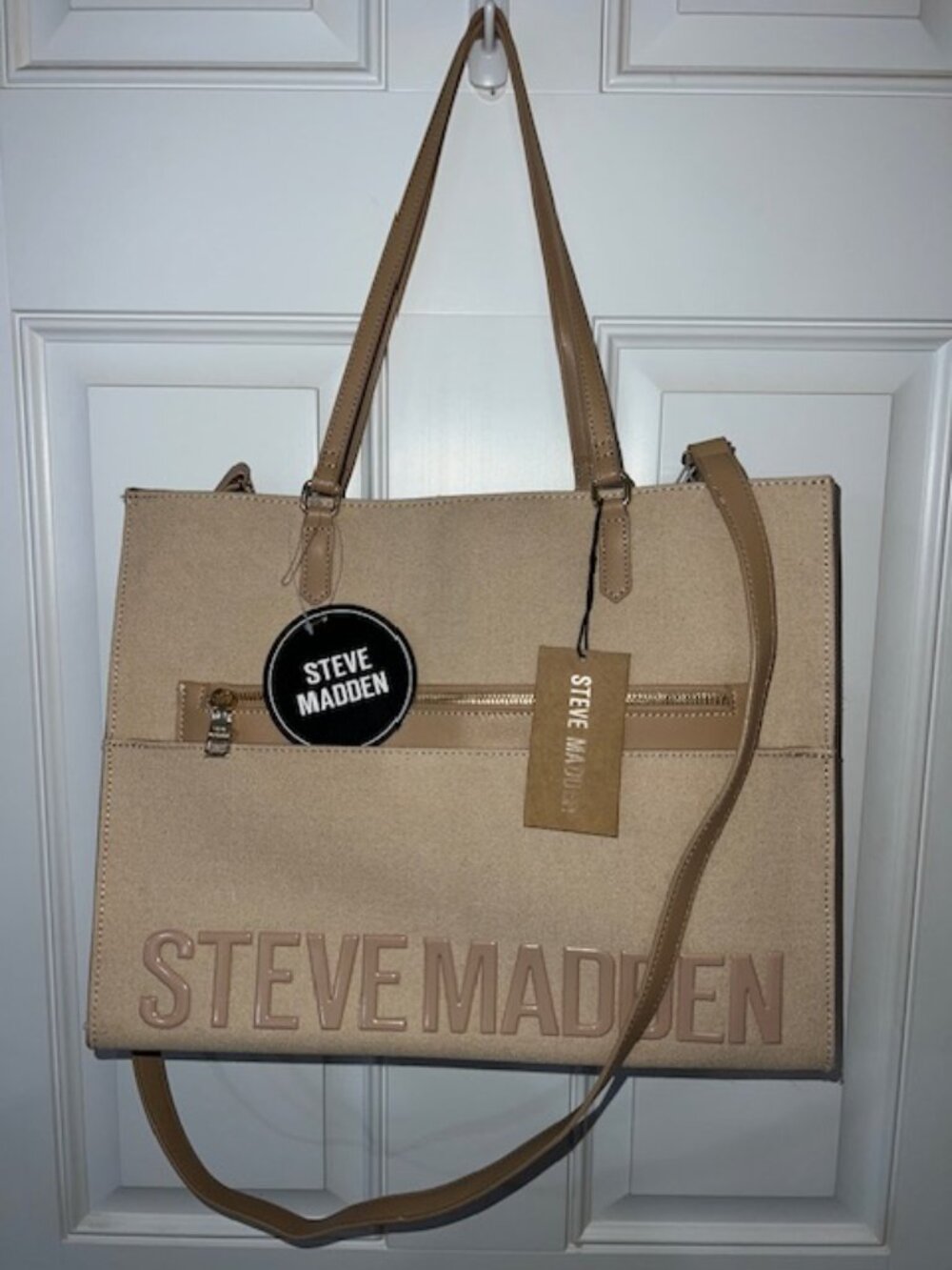 STEVE MADDEN TOTE BAG WITH INCLUDED CROSSBODY